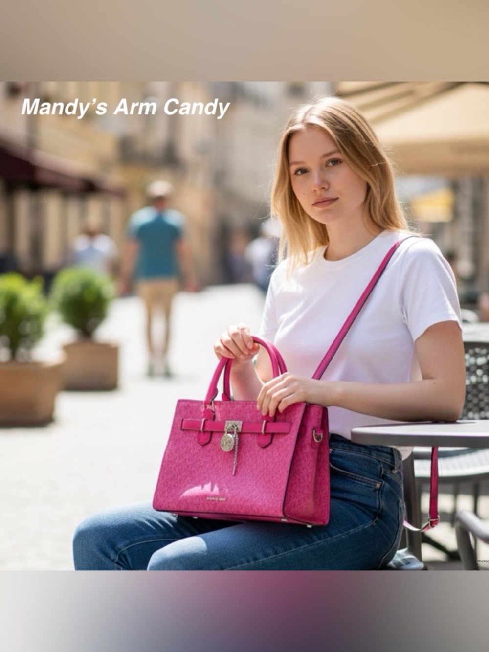 New Michael Kors Hot Pink Dragonfruit Saffiano Leather Satchel! $450